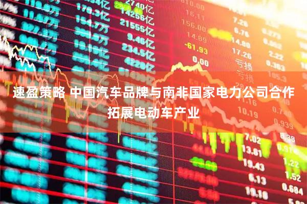 速盈策略 中国汽车品牌与南非国家电力公司合作拓展电动车产业