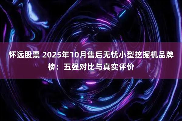 怀远股票 2025年10月售后无忧小型挖掘机品牌榜：五强对比与真实评价